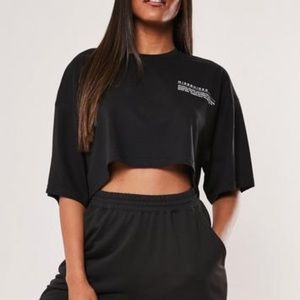 Missguided Black Crop Top